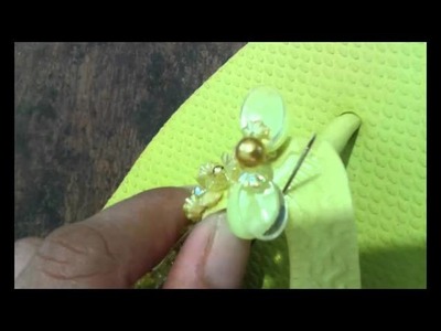 DIY chinelo bordado faça você mesmo(a)