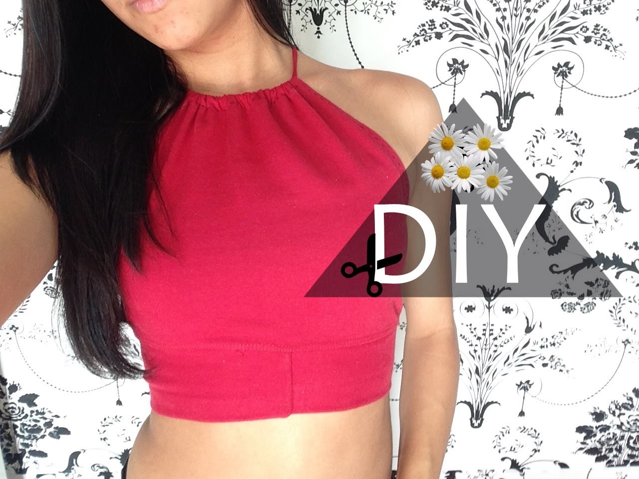 DIY : Halter top feito com legging | Top Cropped Tumblr super easy