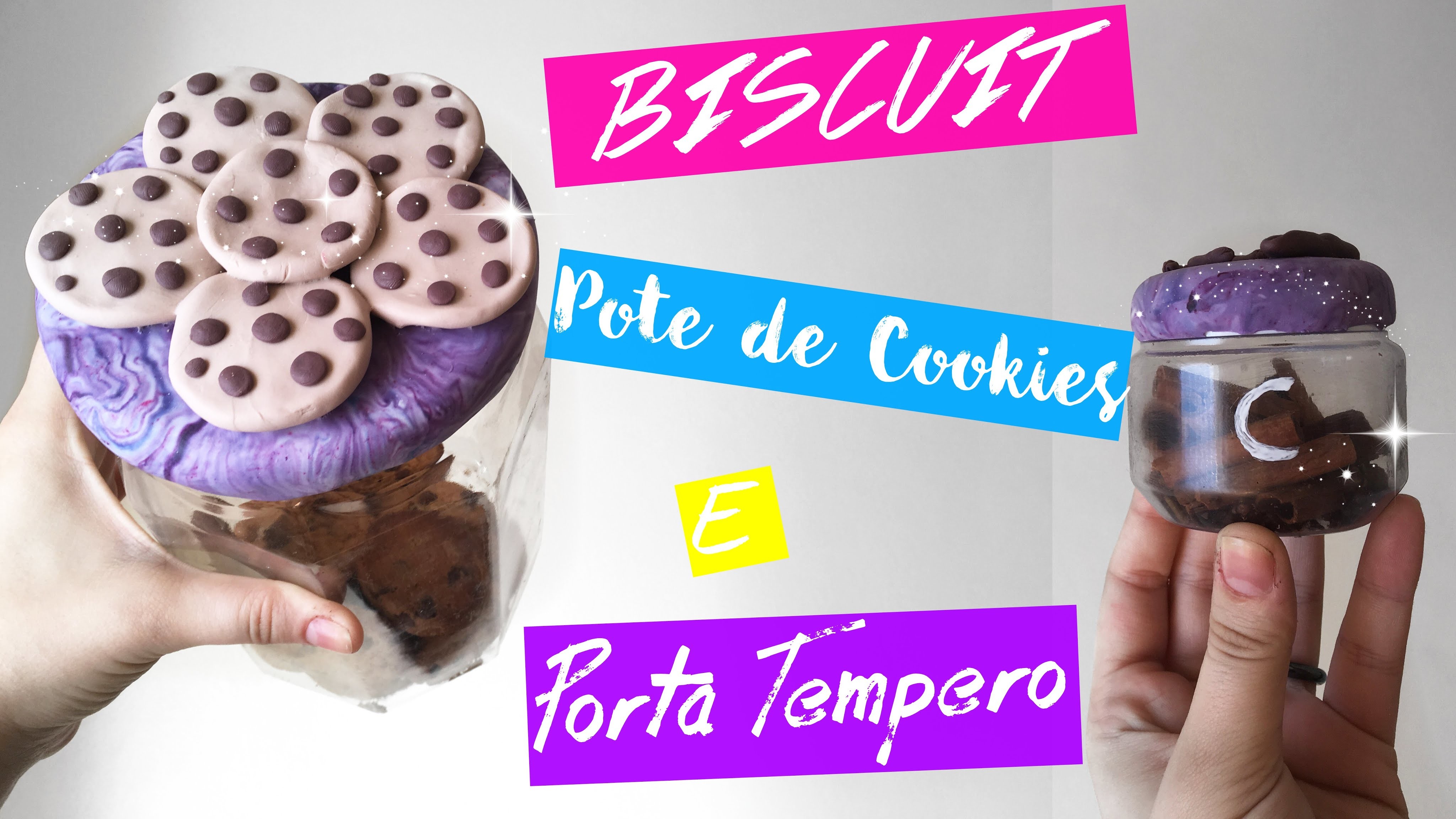 DIY - Pote de Cookies. Biscoito e Porta Temperos em Biscuit -  Passo a Passo (Iniciante)