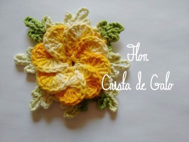 Flor Crista de Galo em Crochê - Manyélly