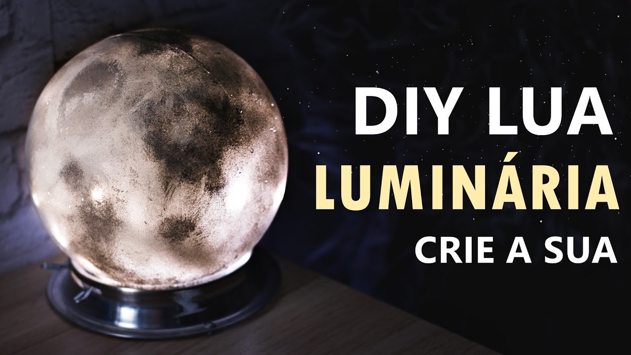 DIY luminária LUA (Moon Lamp) Decoração de quarto inspirada na lua.