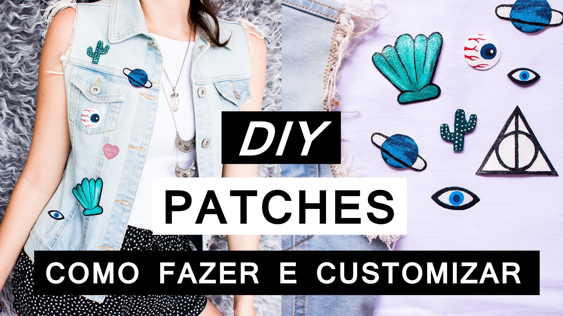 DIY PATCHES Como Fazer  e customizar roupas - Fácil e barato - Roupa estilo Tumblr