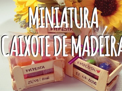 DIY - Mini Caixote de Madeira feito com palito de Picolé