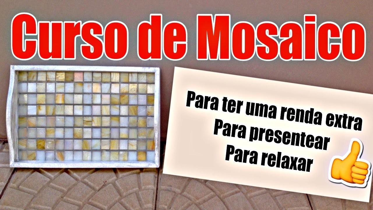 Curso de mosaico | Aula 1 | Como fazer uma bandeja | DIY