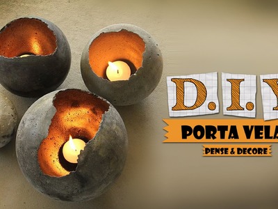 DIY- Porta velas bola de concreto
