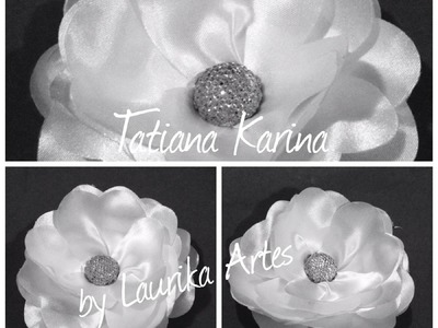 Flor de cetim - Tatiana Karina