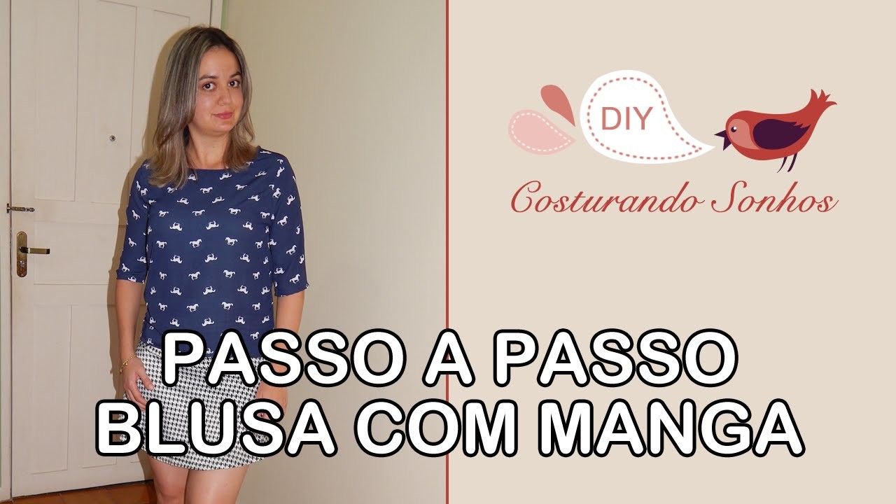 Blusa soltinha com manga