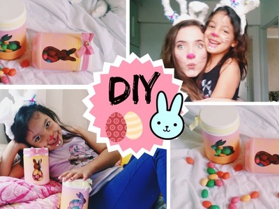 DIY PÁSCOA:  Orelhinhas de coelho + pote de doces  ♡ ft. Sophia