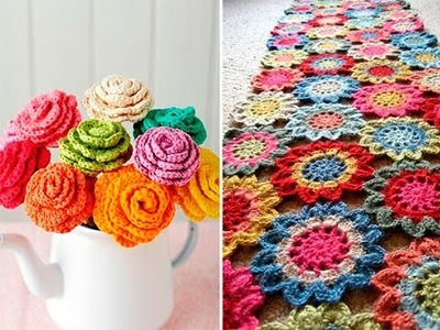 Belissimas Flores de crochê feito a mão