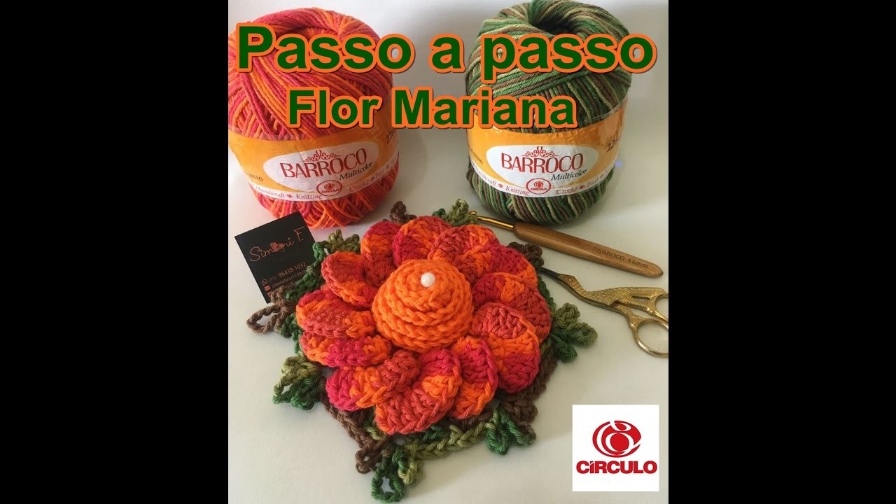 Flor Mariana em crochê
