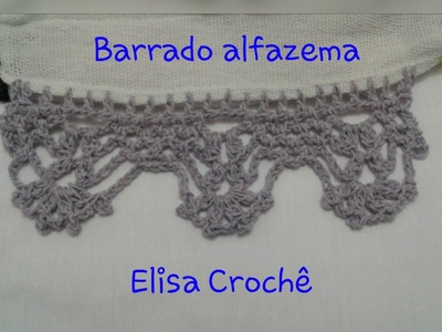 Versão canhotos: Barrado alfazema em Crochê # Elisa Crochê