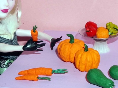 Como fazer abóbora e cenoura para boneca Barbie e outras - miniatura