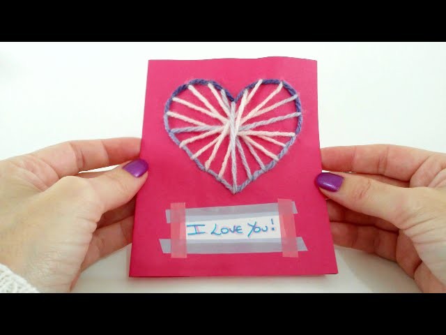 Cartão Artesanal de Coração - Ideia para o Dia dos Namorados #2