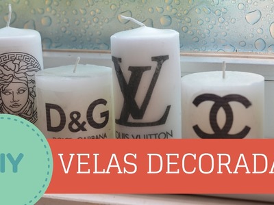 DIY- Velas Decoradas com Logomarcas Famosas. Designer Candles CHANEL inspiration in Cuba
