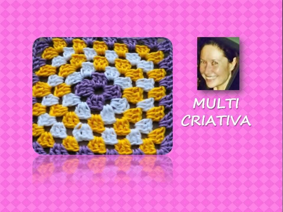 Crochê: como mudar as cores nos quadrados. Multicriativa Crochê