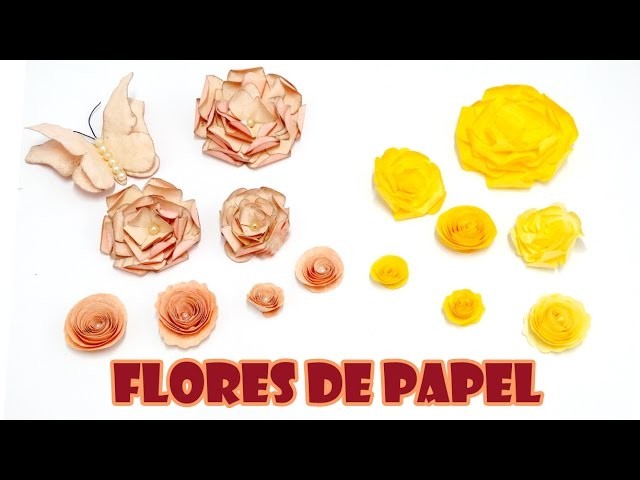 Flores de Papel Sulfite e Filtro de Café ( ARTESANATO, DIY, RECICLAGEM )