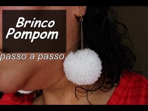 NM Bijoux - Brinco Pompom - passo a passo