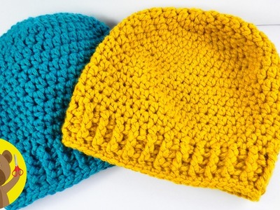 Aprenda a fazer um gorro de inverno com crochet | Fácil para iniciantes