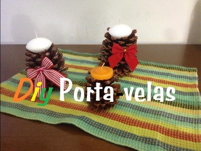 Decoração de Natal -  DIY Porta-Velas Pinha
