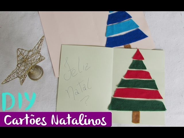 DIY  Cartão Natalino com feltro -  Christmas card