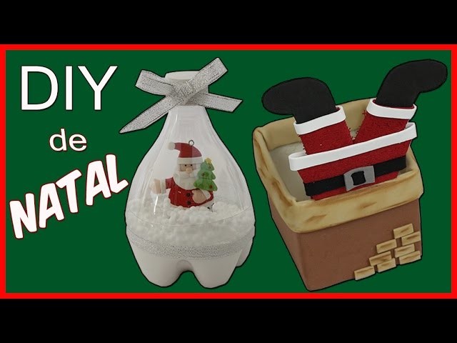 DIY de Natal #1 -  Fácil e lindo - Lixo com Arte de Natal