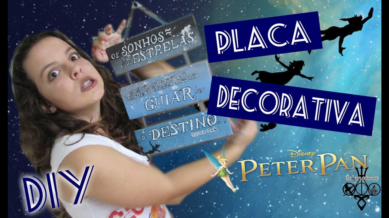 DIY :: PLACA DECORATIVA :: Peter Pan :: Caixote Reciclado