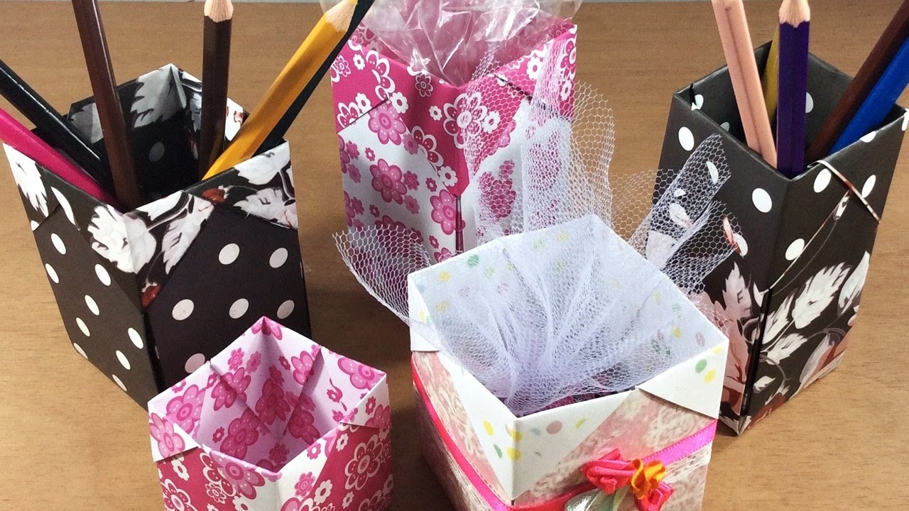 Caixa de origami - embalagem - dobradura de papel - DIY