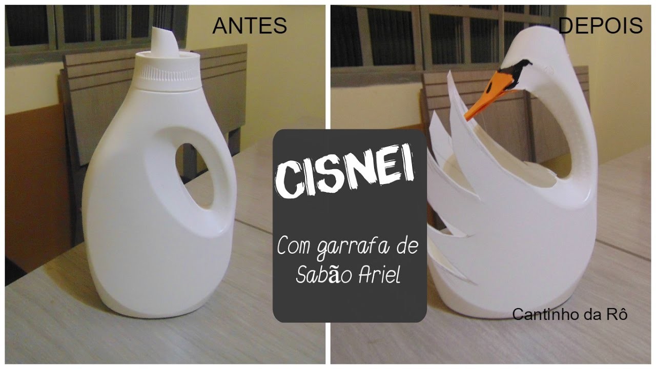 DIY - Cisne Reciclável (de embalagem arriel )