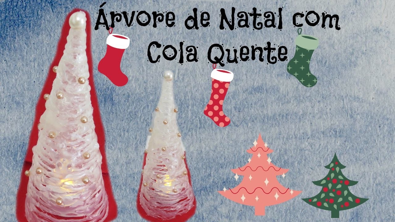 DIY - Mini Árvore de Natal com Cola Quente (Super Barato e Fácil)