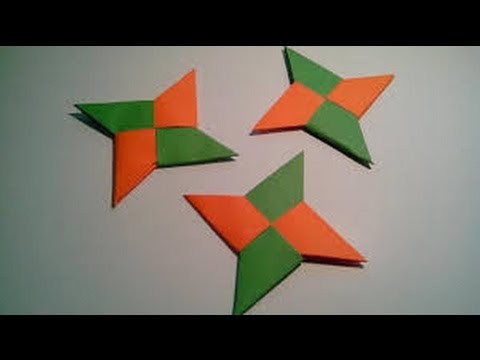 Como hacer la estrella Ninja en Origami (Manualidades)