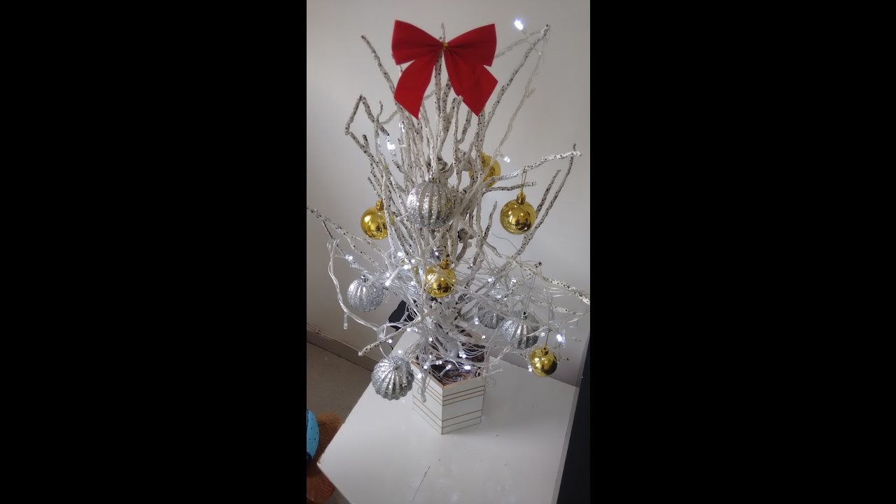 DIY: Árvore de Natal com Galho Seco de  Coqueiro