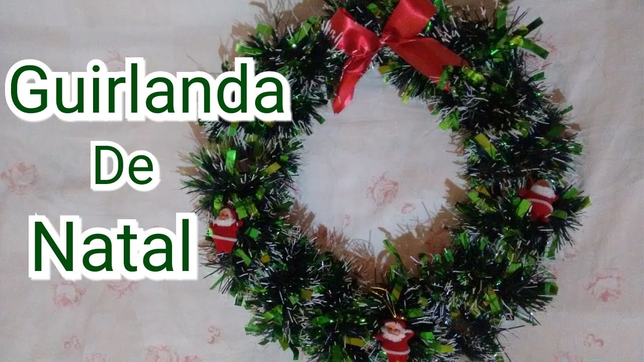 DIY - Faça você mesma sua GUIRLANDA de natal! Gastando muito pouco!