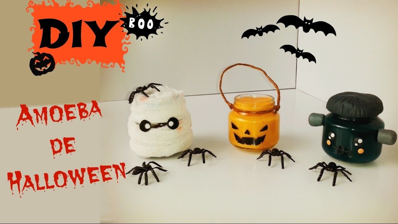 [DIY] COMO FAZER AMOEBA DE HALLOWEEN - Halloween slime