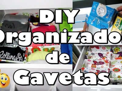 DIY: Como fazer Organizador de Gavetas - Com caixa de leite e suco - 10.2016 | AdrianaLuna