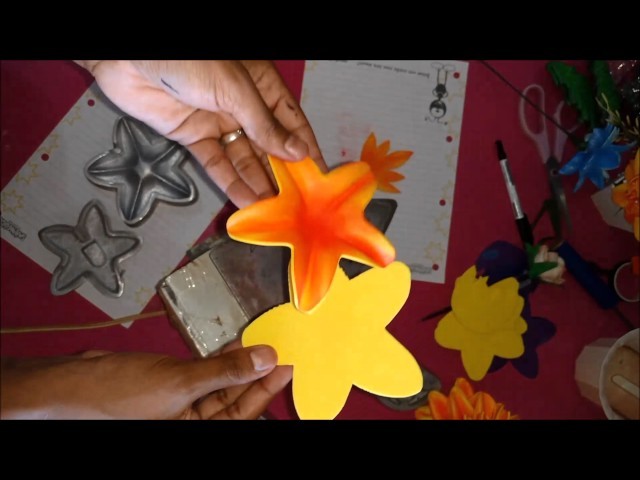 DIY: Pintando flores de eva com tinta de tecido