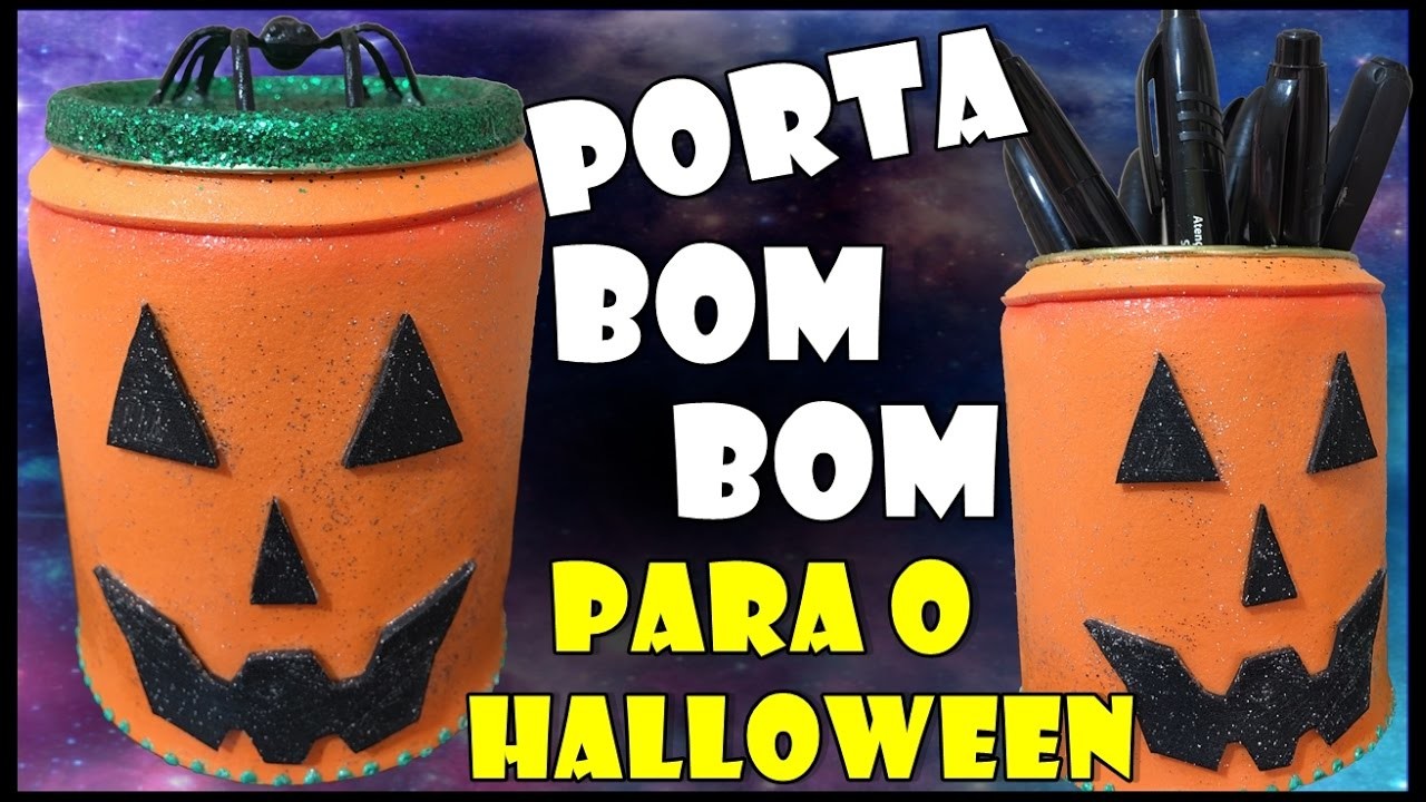 DIY: Porta Bombom para o dia do Halloween em E.V.A-Lucas E.V.Arts.