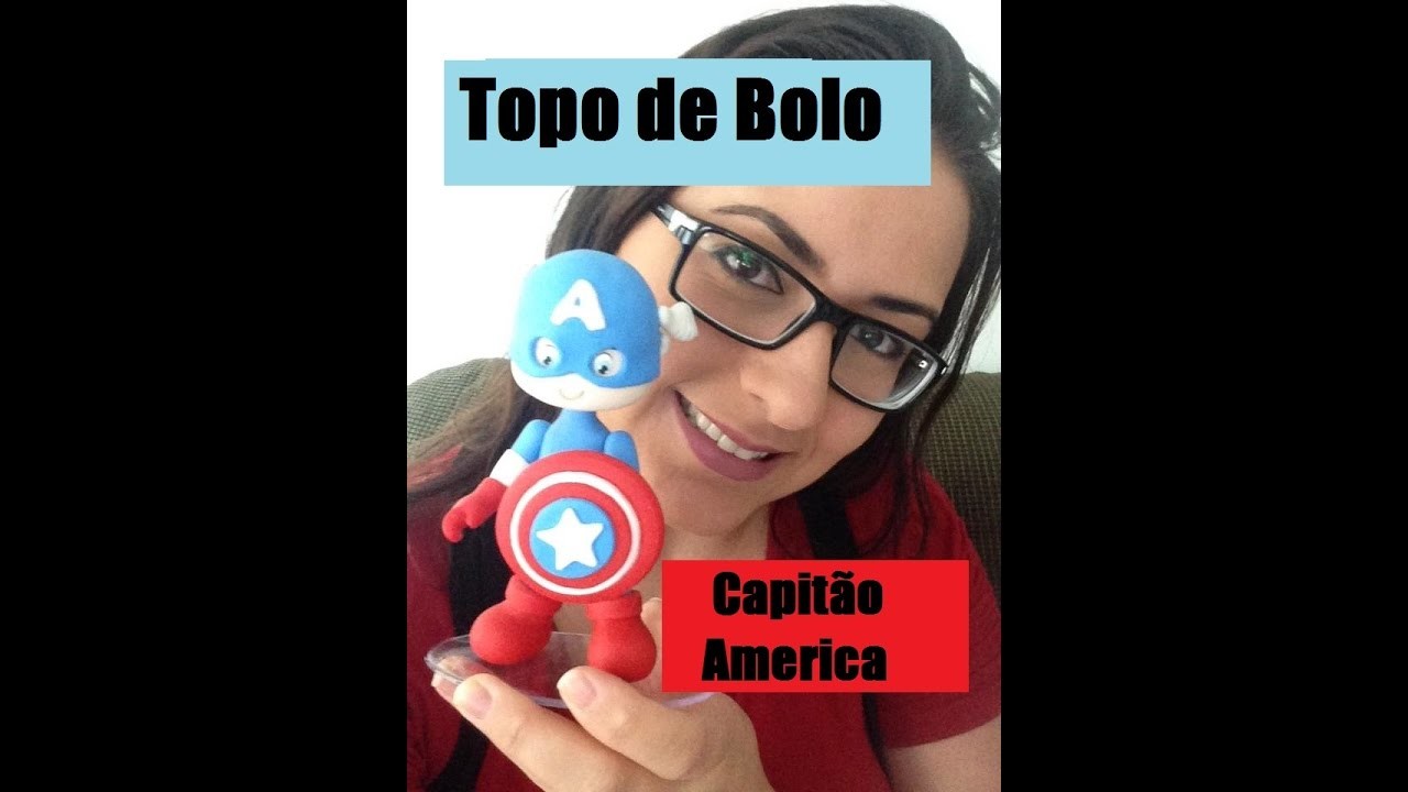 DIY- Topo de Bolo "Capitão América" - Raquel Fontinele