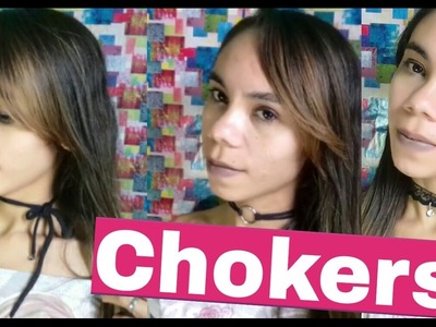DIY| COMO FAZER CHOKERS GASTANDO POUCO | Adriana Anjo