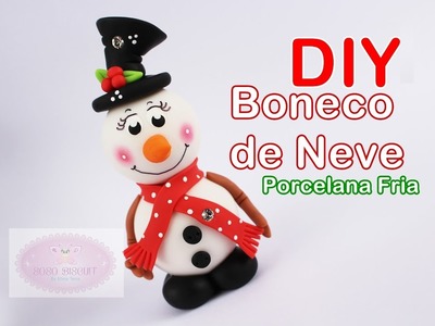 DIY SNOWMAN - BONECO DE NEVE PORCELANA FRIA - SOSO BISCUIT