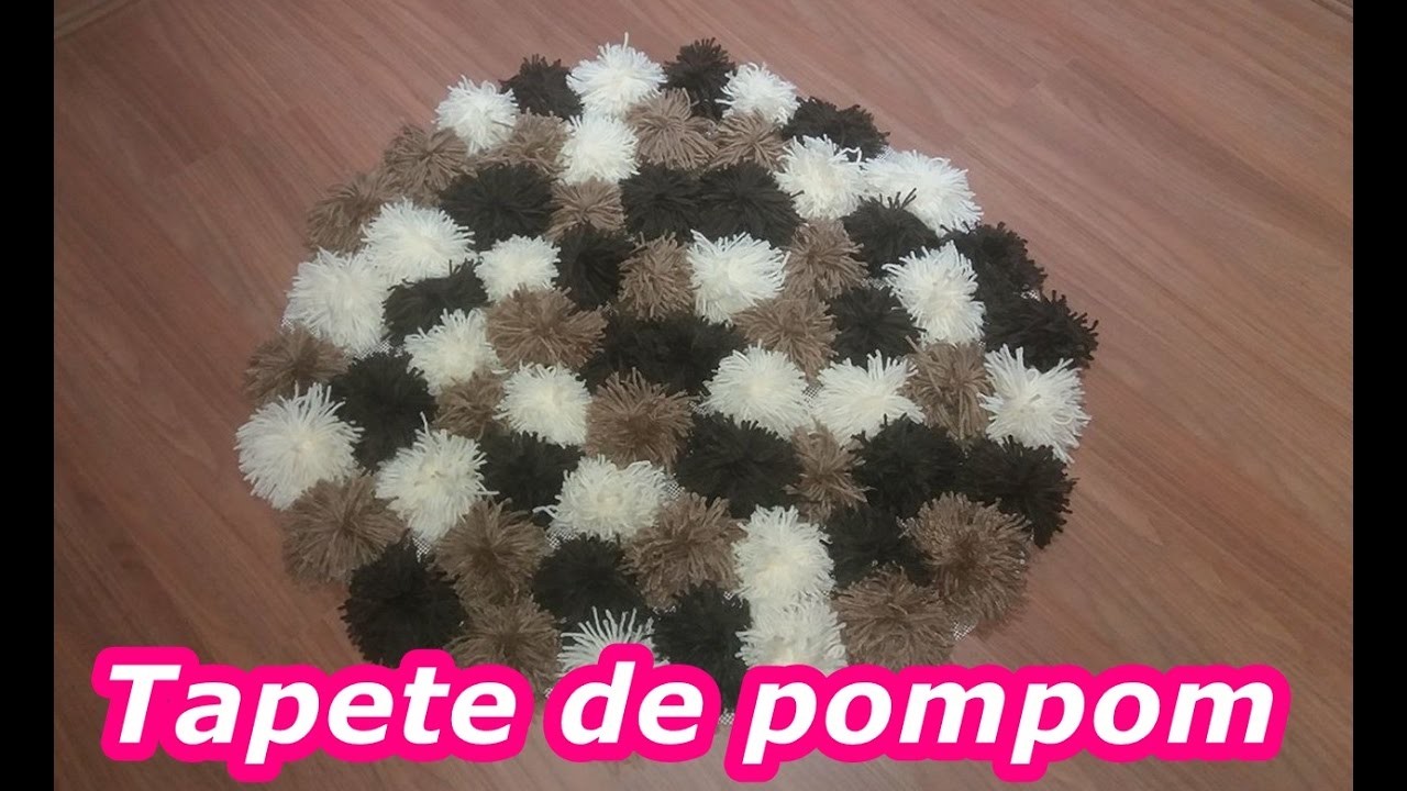 DIY| Tapete redondo de pompom
