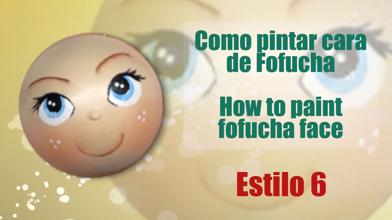 Como pintar cara fofucha 6 - How to paint fofucha face 6