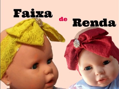 DIY:  FAIXA de RENDA  de LYCRA. HEADBAND BOW