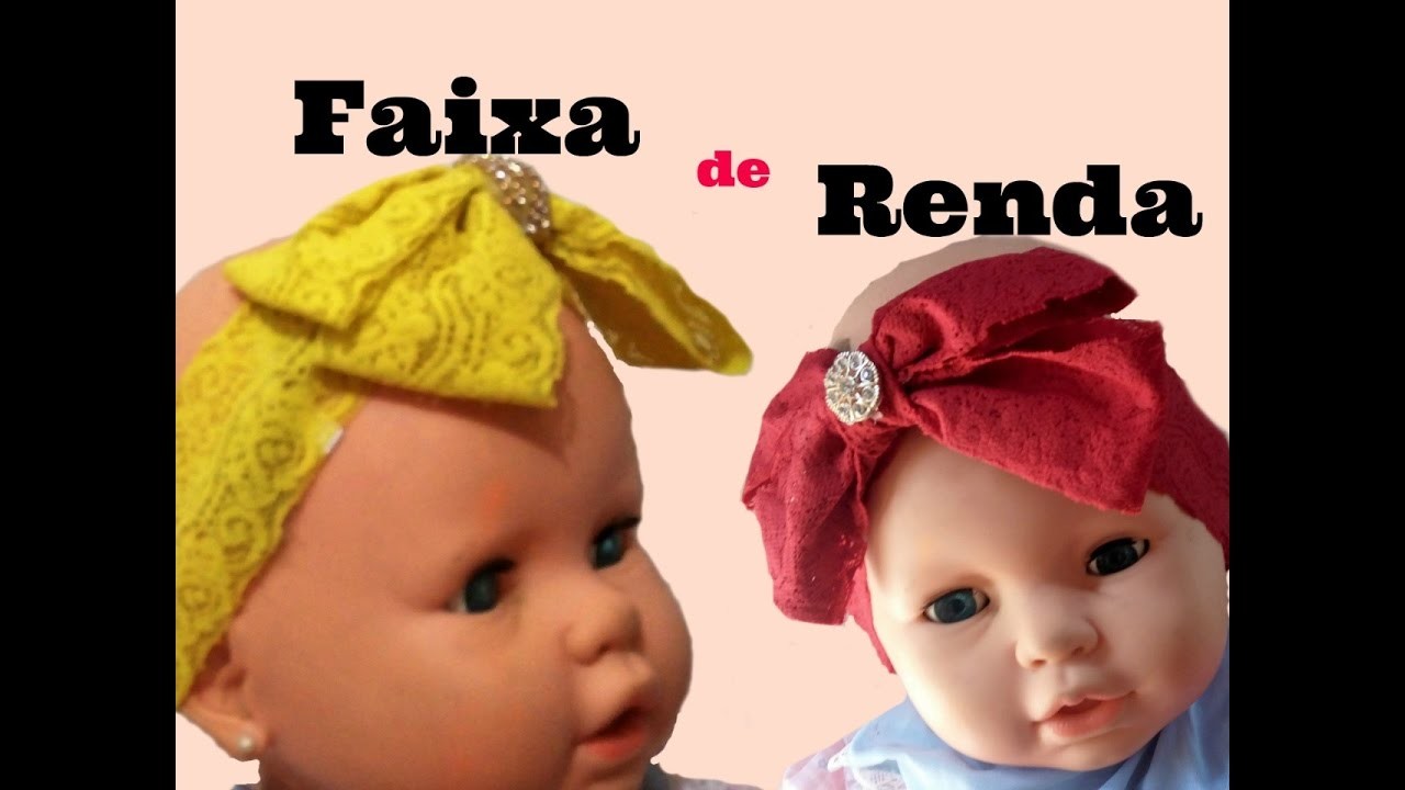 DIY:  FAIXA de RENDA  de LYCRA. HEADBAND BOW