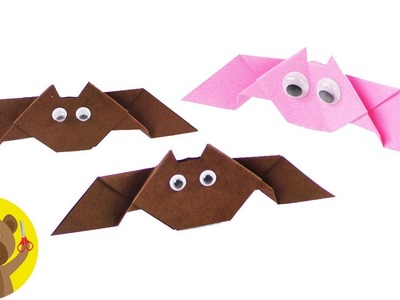 Como fazer morcegos de origami! - Dobradura - Muito fácil
