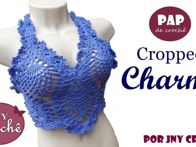 Cropped Charme | com ponto abacaxi - JNY Crochê