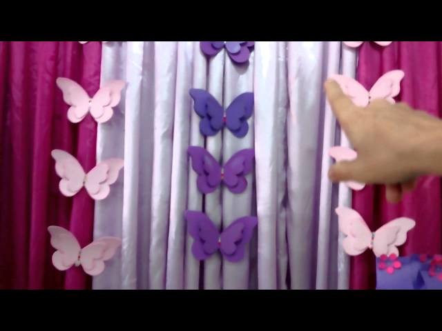 Diy-Decoração borboletas teen