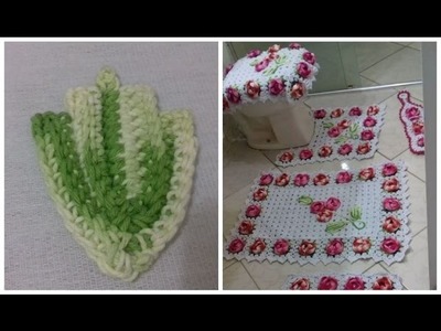 Flor De Crochê Para Aplicação - Jogo de Banheiro Florido com Cristina Coelho Alves