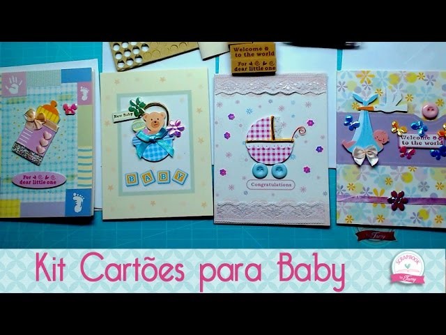 PAP Cartões de bebê fácil 2 - Scrapbook by Tamy
