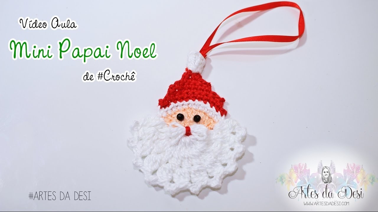 Mini Papai Noel de #crochê - Artes da Desi