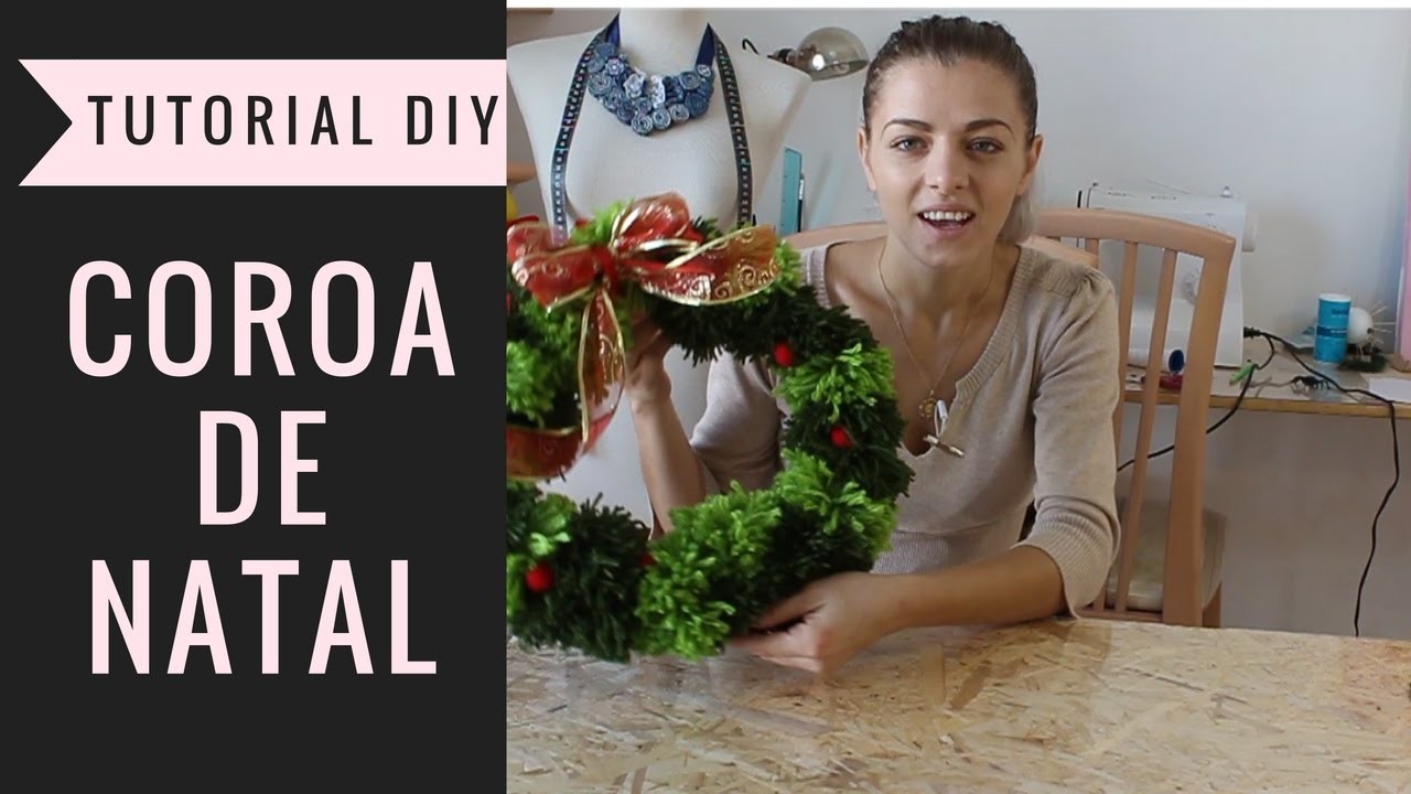 Tutorial DIY - How to make Christmas wreath | Como fazer uma coroa de natal #violinanicho #patchoka